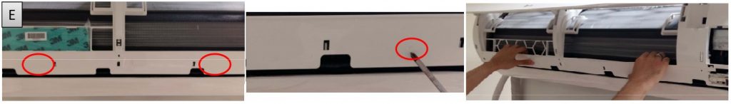 نحوه باز کردن قاب پنل کولر گازی ال جی